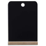 Bi - office ardoise de table noire double face, support en pin, format a4