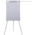 Bi - office chevalet trpieds design, surface magntique effaable  sec, cadre gris, 700x1000mm
