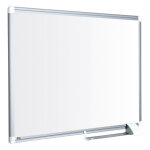 Bi - office tableau blanc laqu mayanewgeneration - surface magntique - cadre aluminium - l. 90 x ...