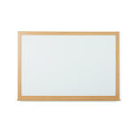 Bi - office tableau blanc laqu recyclable earth - surface magntique - cadre bois chne - l. 120 x h. ...