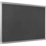 Bi - office tableau en feutrine newgenerationmaya, surface grise, cadre en aluminium anodis gris, ...