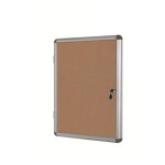 Bi - office vitrine d'affichage int�rieur 12 feuilles a4 - porte battante - fond li�ge