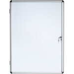 Bi - office vitrine d'affichage int�rieur 6 feuilles a4 - porte battante - fond magn�tique