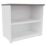 Bibliothque basse nf environnement h. 72 cm x l. 80 cm blanche - top cdre