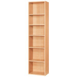 Biblioth�que libri 2 - h�tre - h. 200 x l. 49 cm