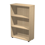 Biblioth�que mi - hauteur pronto - l. 80 x h. 120 cm - sans porte - ch�ne