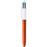 Bic 4 couleurs original stylo bille rtractable pointe fine 0, 8 mm - corps orange