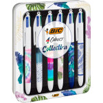 Bic 4 couleurs stylo bille rtractable pointe moyenne 1 mm - 4 colours collection - bote de 6