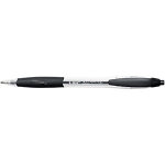 Bic atlantis classic stylo bille rtractable avec grip - pointe moyenne 1 mm - noir