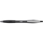 Bic atlantis soft stylo bille rtractable - pointe moyenne - noir