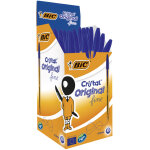 Bic cristal original stylo bille  capuchon - pointe fine 0, 8 mm - bleu