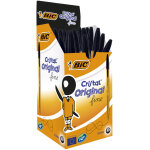 Bic cristal original stylo bille  capuchon - pointe fine 0, 8 mm - noir