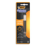 Bic gel - ocity quick dry recharges stylo gel pointe moyenne (0, 7 mm) - noir, blister de 2