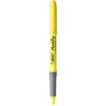 Bic highlighter grip surligneur pointe biseaut�e - jaune fluo