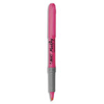 Bic highlighter grip surligneurs pointe biseaute - rose