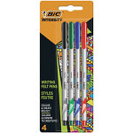 Bic intensity stylo feutre - pointe moyenne - couleurs assorties - blister de 4 Bic intensity stylo feutre - pointe moyenne - couleurs assorties - blister de 4