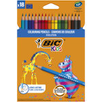 Bic kids evolution crayons de couleur en résine synthétique - couleurs assorties - paquet 18 crayons Bic kids evolution crayons de couleur en résine synthétique - couleurs assorties - paquet 18 crayons