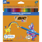 Bic kids evolution crayons de couleur en résine synthétique - couleurs assorties - paquet 24 crayons Bic kids evolution crayons de couleur en résine synthétique - couleurs assorties - paquet 24 crayons
