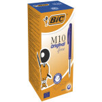 Bic m10 original stylo bille rtractable - pointe fine 0, 8 mm - bleu
