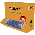 Bic m10 original stylo bille rétractable - pointe moyenne 1 mm - bleu - pack de 90 + 10 offerts Bic m10 original stylo bille rétractable - pointe moyenne 1 mm - bleu - pack de 90 + 10 offerts