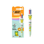 Bic mini stylo 4 couleurs vibbies licorne ribby - pointe moyenne 1 mm - corps vert