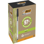Bic round stic ecolutions stylo bille recycl pointe moyenne - noir