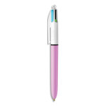 Bic stylo bille 4 couleurs rétractables fun. pointe moyenne (1, 0 mm). corps lilas. encres fantaisie Bic stylo bille 4 couleurs rétractables fun. pointe moyenne (1, 0 mm). corps lilas. encres fantaisie