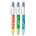 Bic stylo bille 4 couleurs rétractables velours. pointe moyenne (1, 0 mm). décors assortis jungle Bic stylo bille 4 couleurs rétractables velours. pointe moyenne (1, 0 mm). décors assortis jungle
