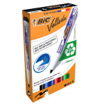 Bic velleda 1701 ecolutions feutres pour tableau blanc effaables  sec  pointe conique large 1, 5 mm ...