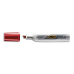 Bic velleda 1781 feutres pour tableau blanc effaçables à sec pointe biseautée large - rouge Bic velleda 1781 feutres pour tableau blanc effaçables à sec pointe biseautée large - rouge