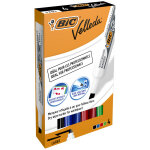 Bic velleda 1791 feutres pour tableau blanc effaables  sec pointe large biseaute 3, 3 - 4, 6 mm - ...