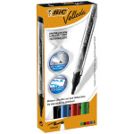 Bic velleda feutres pour tableau blanc effaables  sec pointe conique large 2, 3 mm - marqueurs encre ...
