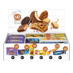 Biscuits lu, milka et oreo, assortiment de 47 biscuits
