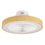 Black et decker ventilateur de plafond bxefc60e - lumi�re led plafonnier r�glable int�gr�e - diam�tre ...
