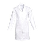 Blouse homme manches longues 100% coton blanc, taille 36 / 38 Blouse homme manches longues 100% coton blanc, taille 36 / 38