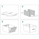Bo�te de rangement puro, carton, 7 l, set de 2, vert