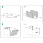 Bo�te de rangement puro, carton, 8 l, set de 2, noir