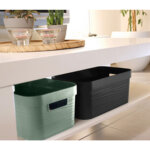 Bo�te de rangement stone, 30 litres, pp, noir