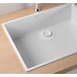 Bouchon d'�vier universel, silicone, blanc