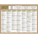 Bouchut calendrier mural annuel natura - 13, 5 x 17, 5 cm - 2027