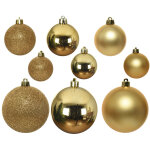 Boules de no�l incassables � 4 � 6 cm - or - lot de 30