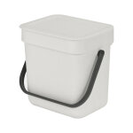 Brabantia poubelle alimentaire sort & go light grey, 3 l Brabantia poubelle alimentaire sort & go light grey, 3 l