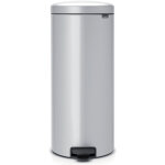 Brabantia poubelle newicon brabantia 30 l gris métal Brabantia poubelle newicon brabantia 30 l gris métal