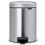 Brabantia poubelle newicon brabantia 5 l gris bross mat
