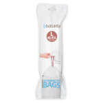 Brabantia sac poubelle 45l blanc  liens coulissants - rouleau de 10