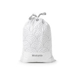 Brabantia sac poubelle 50l blanc à liens coulissants - rouleau de 10 Brabantia sac poubelle 50l blanc à liens coulissants - rouleau de 10