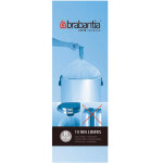 Brabantia sac poubelle 50l blanc  liens coulissants - rouleau de 10