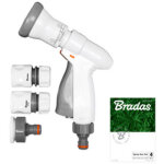 Bradas kit de douchette de jardin super spray, gris / blanc
