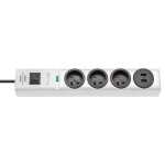 Brennenstuhl prolongateur multiprise hugo! brennenstuhl, parasurtenseur 19 500a, 3 prises courant, 2 ...