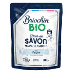Briochin savon mains liquide briochin bio sans parfum, recharge 280 ml